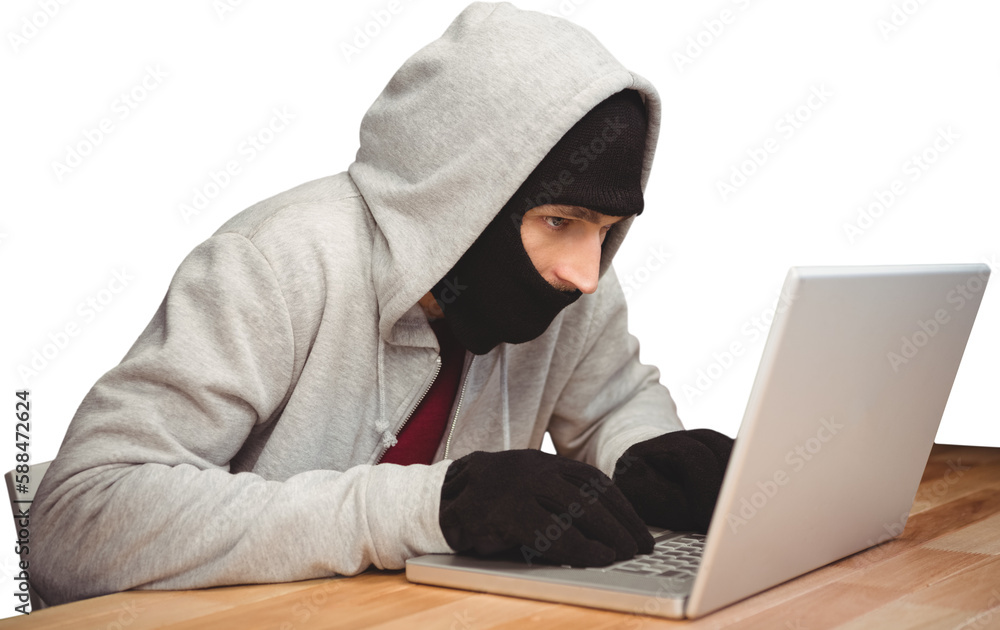 Hacker using laptop Hacker using laptop