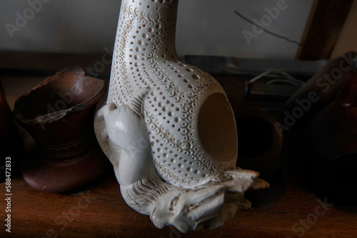 Valokuva Traditional Turkish meerschaum pipe. Tobacco pipe from meerschaum