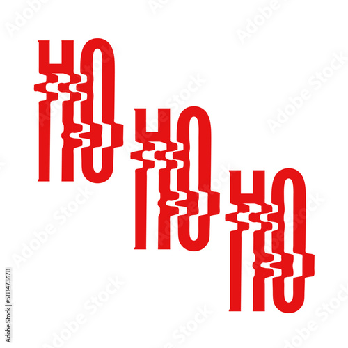 quote ho ho ho. Trendy psychedelic style. Christmas card