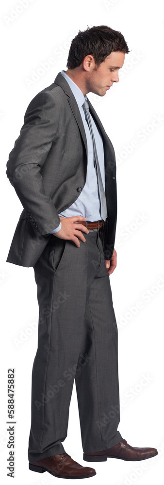 Serious businessman with hand on hip Serious businessman with hand on hip