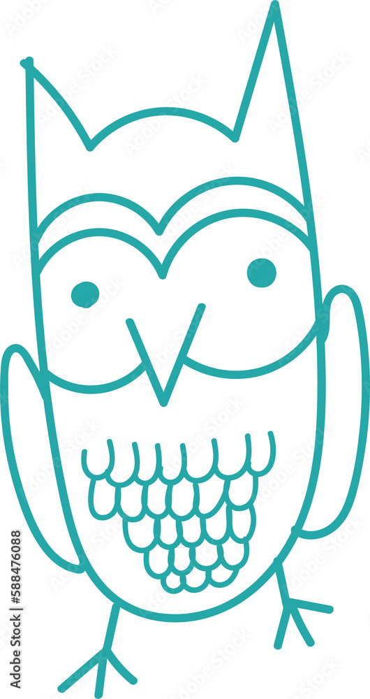 Obraz premium Vector sign of owl