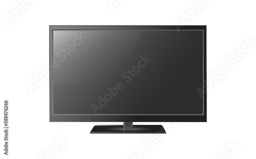 Television over white background 