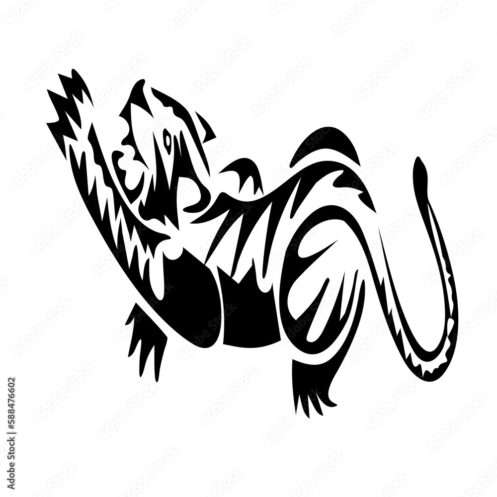 Fototapeta premium Tiger tattoo vector