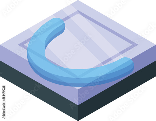 Mouthguard icon isometric vector. Dental guard. Sport care