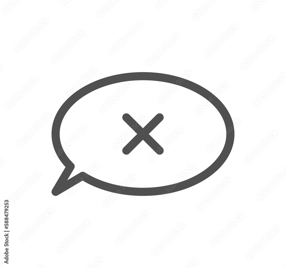 Reject related icon outline and linear symbol.
Reject related icon outline and linear symbol.