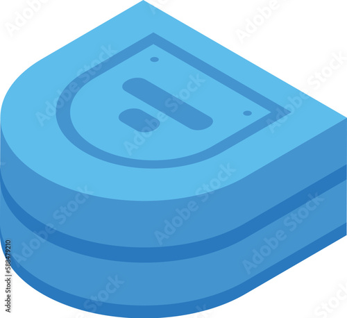 Mouthguard box icon isometric vector. Dental sport. Care oral