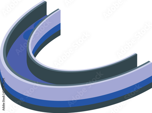 Dental mouthguard icon isometric vector. Sport care. Oral protector