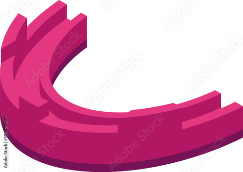 Oral mouthguard icon isometric vector. Sport boxing. Care protector
