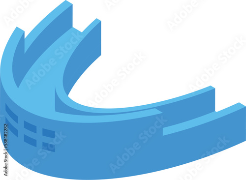 Teeth mouthguard icon isometric vector. Dental care. Oral equipment