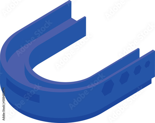 Mouth guard icon isometric vector. Dental care. Oral equipment