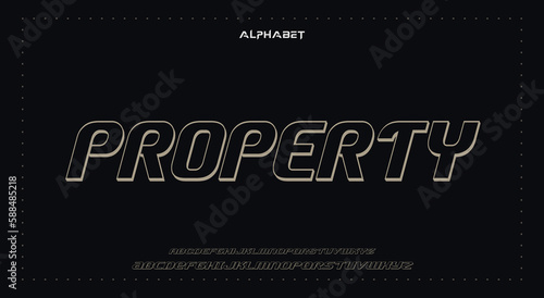propertyAbstract Fashion Best font alphabet. Minimal modern urban fonts for logo  brand  fashion  Heading etc. Typography typeface uppercase lowercase and number. vector illustration full Premium look