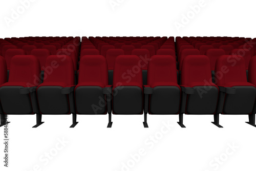 Digital image of empty theater chairs