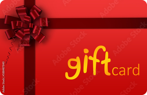Gift card with festive bow