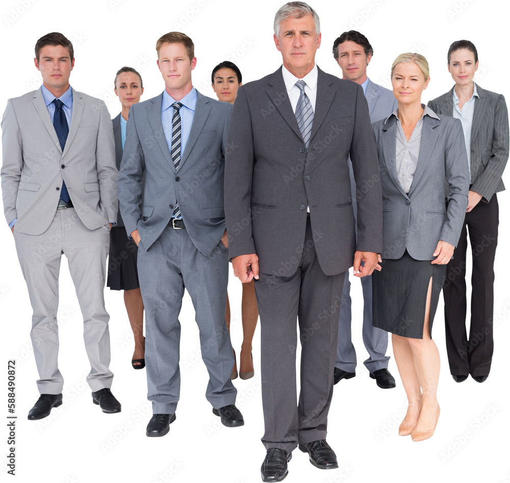 Smiling business team looking at camera Smiling business team looking at camera