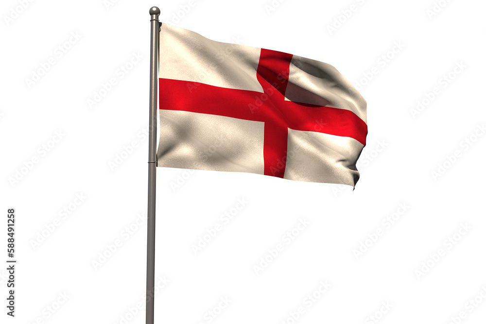 Obraz premium England flag waving in wind