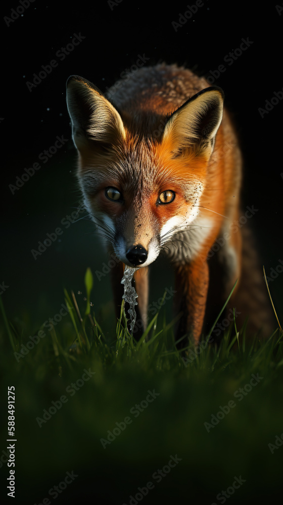 wildlife, fox in the jungle. wildlife, fox in the jungle.