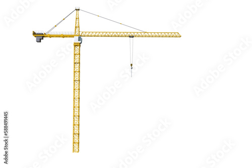 Fototapeta Naklejka Na Ścianę i Meble -  Composite image of 3D yellow crane