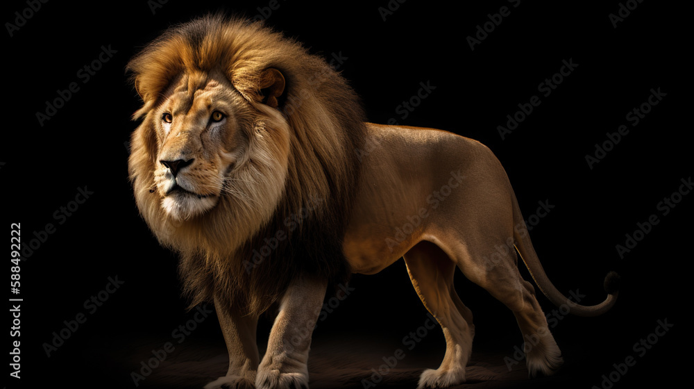 wildlife, a lion in the wild