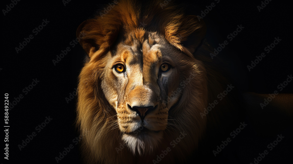 Fototapeta premium wildlife, a lion in the wild