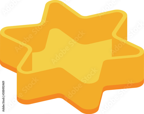 Star bakeware icon isometric vector. Kitchen baking. Dish pan