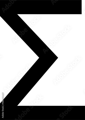 Close-up of black sigma symbol