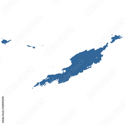 Vector map of Anguilla, a British overseas territory in the Caribbean
