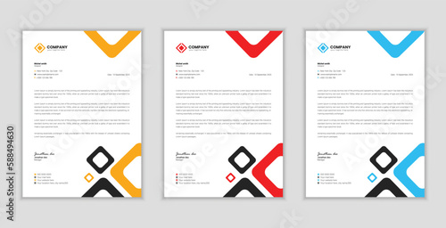 modern letterhead design bundle and vector template  design free