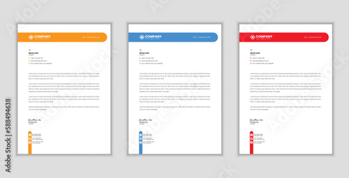 modern letterhead design bundle and vector template  design free 