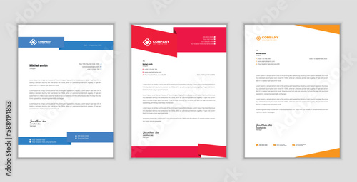 modern letterhead design bundle and vector template  design free 