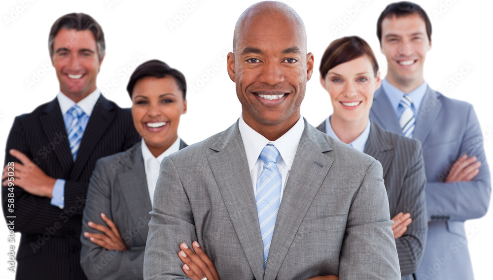 Portrait of smiling business people with arms crossed Portrait of smiling business people with arms crossed