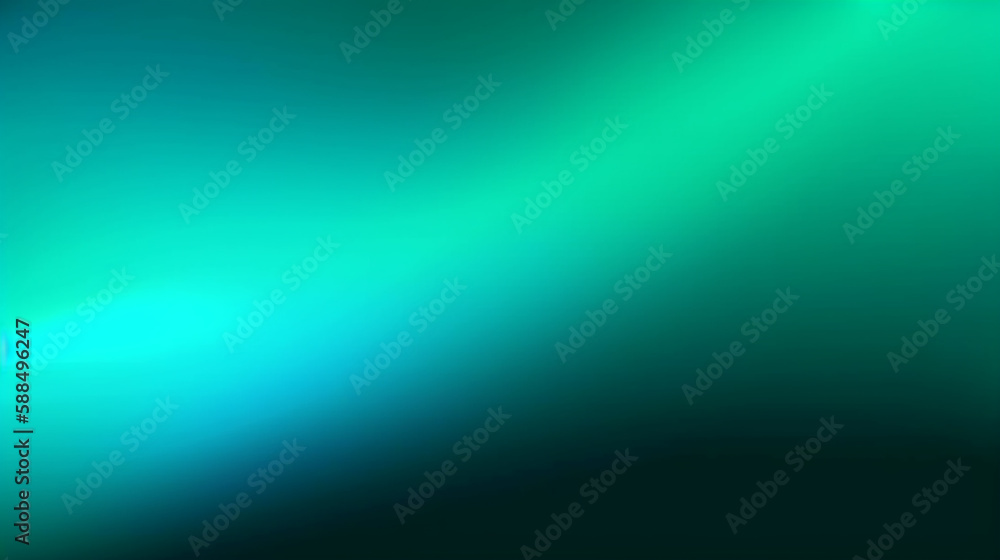 Obraz premium Light and dark green gradient smooth background. Generative AI