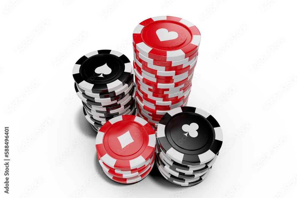Naklejka premium Vector image of gambling chips
