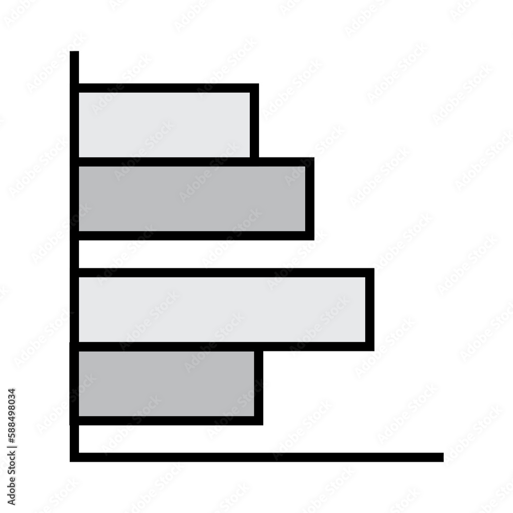 Join bar graph against white background Join bar graph against white background