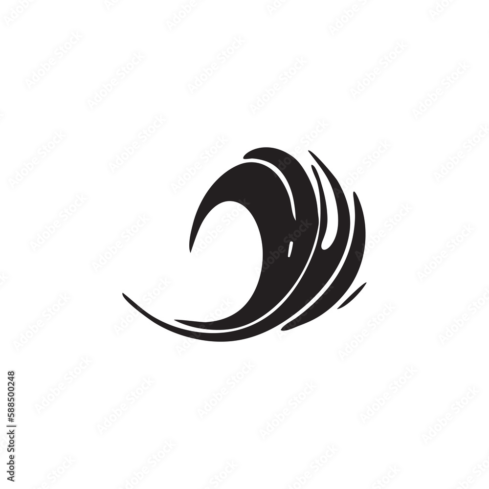 Sea Wave Icon, Water Symbol, Ocean Ripple Isolated, Oceanic Flowing Sign, Bending Lines Vector Illustration Sea Wave Icon, Water Symbol, Ocean Ripple Isolated, Oceanic Flowing Sign, Bending Lines Vector Illustration