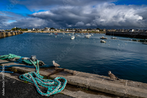 Harbor At City Of Roscoff At The Finistere Atlantic Coast In Brittany, France © grafxart
