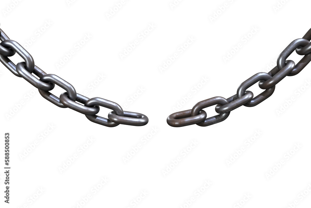 3d image of broken chain 3d image of broken chain