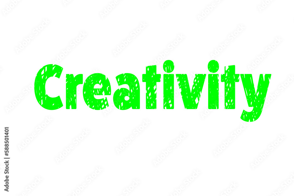 Digitally generated image of Creativity text Digitally generated image of Creativity text