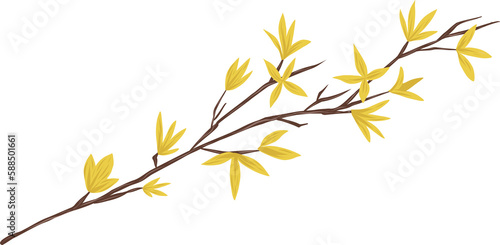 Stem with leaves icon