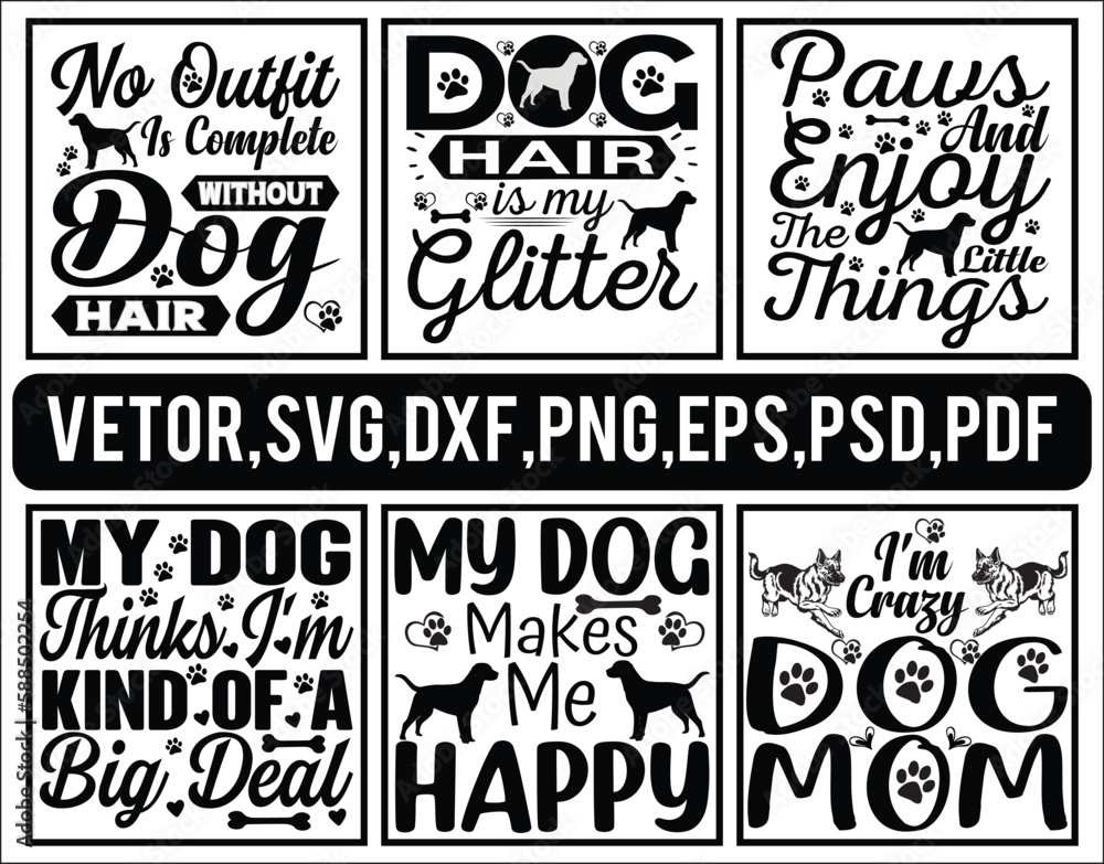 Dog SVG Cut Files Bundle.