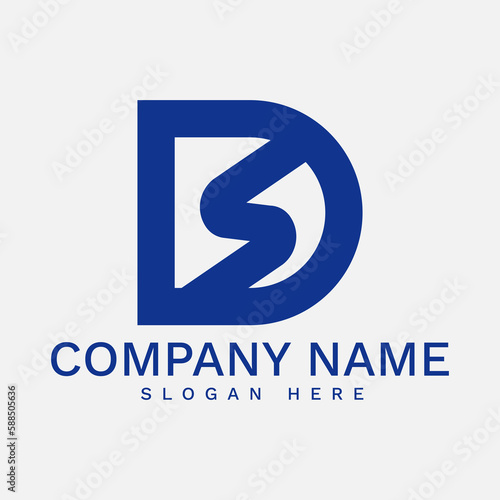 Initial Letter DE monogram logo Design Vector illustration 