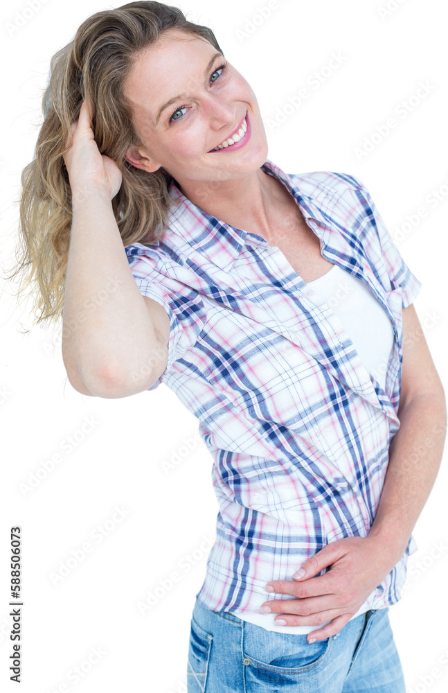 Fototapeta premium Happy hipster smiling at camera