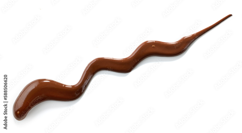melted chocolate on white background melted chocolate on white background