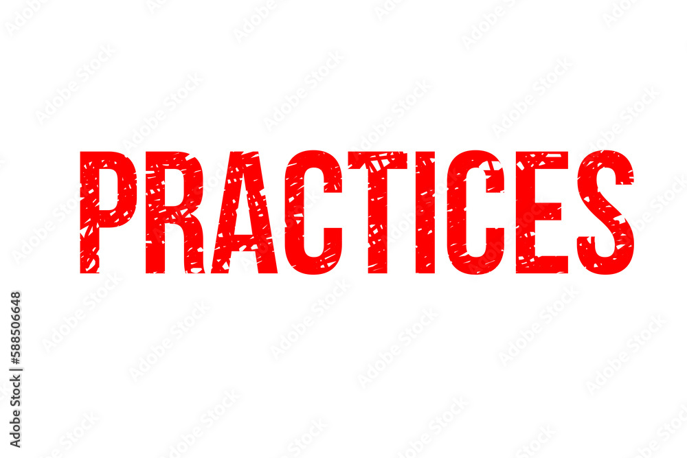 Digitally generated image of Practices text Digitally generated image of Practices text