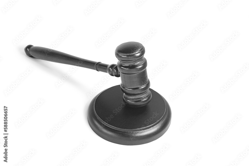 Judge's gavel isolated on white background