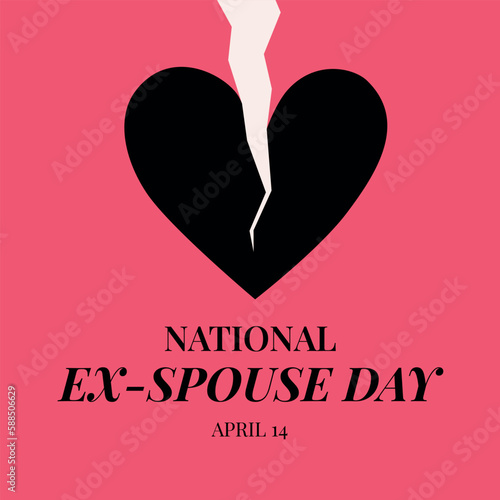 vector graphic of national ex-spouse day good for national ex-spouse day celebration. flat design. flyer design.flat illustration.