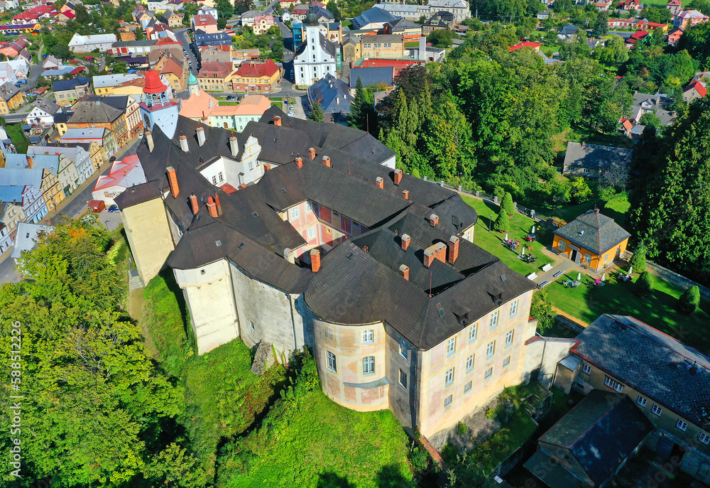 The state castle Jansky Vrch, former baroque residence of Bishop, the ...