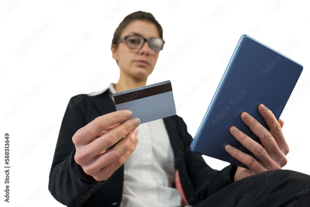 Businesswoman using a tablet pc Businesswoman using a tablet pc