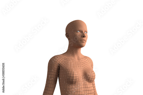 Composite image of brown 3d woman