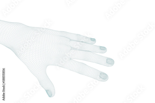 3d image of hand 