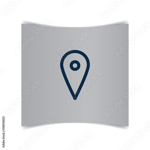 Free Download Digitally generated image of paper with map pointer icon - GFXLoad